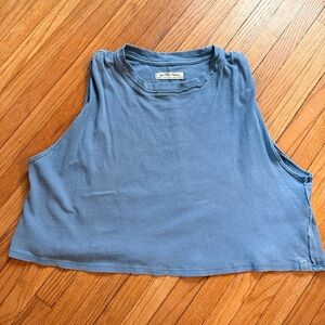 Free People Slate Blue Muscle Tee